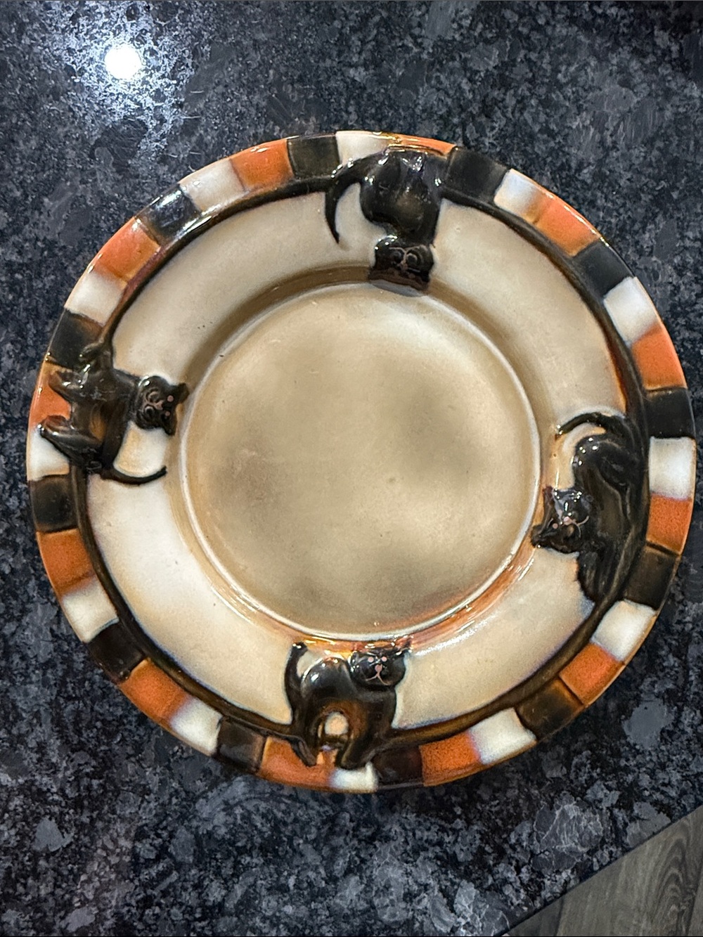 Yankee Candle Black Cats Jar Plate Halloween Kids 2004